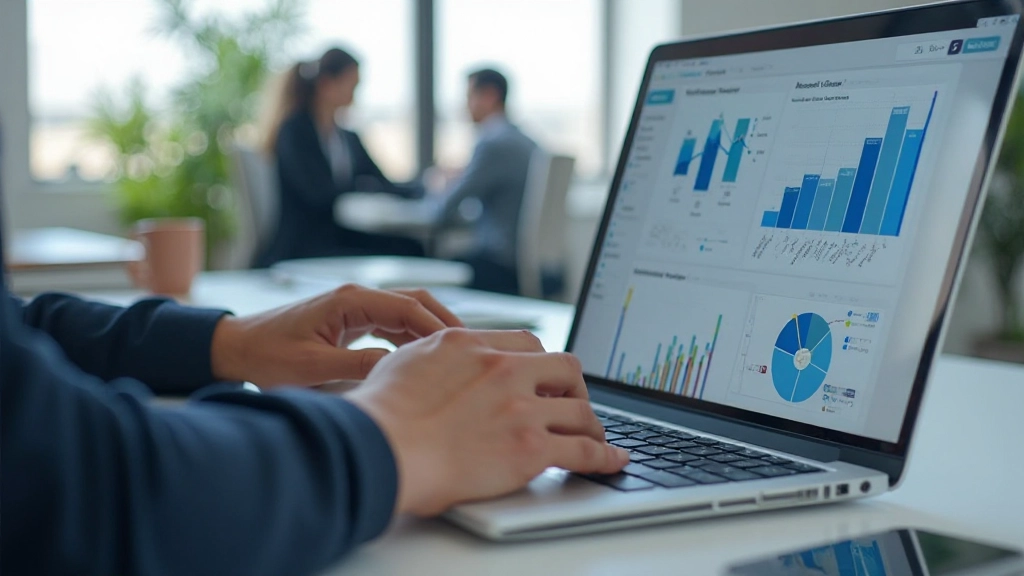 Аналитик просматривает данные о поведении потребителей на компьютере